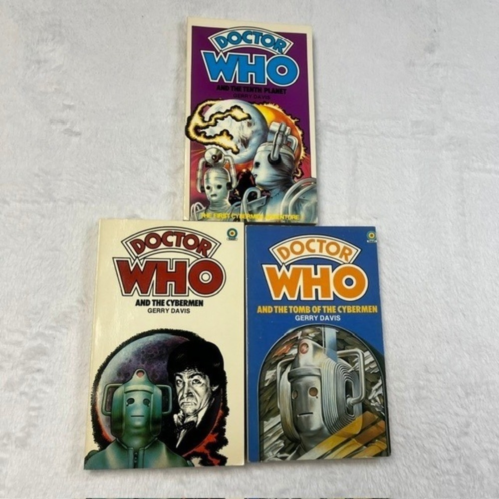 Doctor Who Target Books Lot Gerry Davis Cybermen Tenth Planet Tomb Paperback 3pc